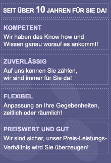 Kompetent - Zuverlässig - Flexibel - Preiswert & Gut